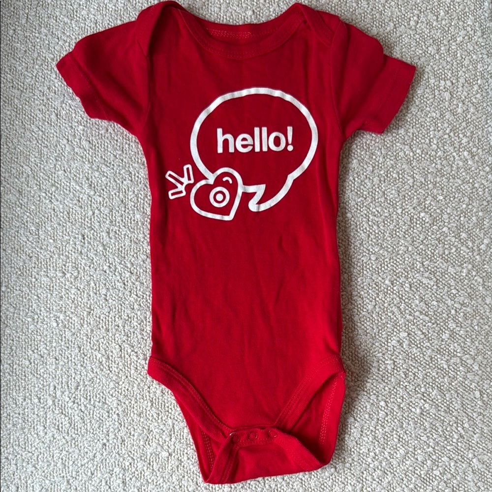 Target Red Baby Onesie Top Shirt Bodysuit Costume 0-3 months 3-6 months